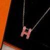 *SHIHNA名牌精品*HERMES POP H Pendant 立體玫瑰粉簍空項鍊/吊墜-4