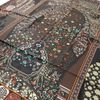 愛馬仕 HERMES Carre Gean 140 斜紋 Tapis Persans 圍巾絲綢女式黑色多色-4