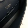 CHANEL 漆皮皮革Classic 25銀扣鏈帶肩背袋灰藍色-4