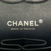 CHANEL 漆皮皮革Classic 25銀扣鏈帶肩背袋灰藍色-5