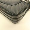CHANEL 漆皮皮革Classic 25銀扣鏈帶肩背袋灰藍色-15