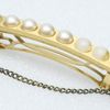 【LA LUNE】稀有中古二手Chanel金色珍珠Logo吊飾髮夾髮飾胸針心口針飾品禮物-2