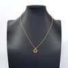 【LA LUNE】稀有中古二手Dior簡約金色Logo復古vintage頸鏈項鏈首飾品禮物-3