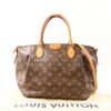 LOUIS VUITTON Monogram Turenne MM金扣手挽肩背兩用袋棕色-12