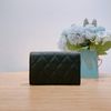 TW4099 Chanel 香奈兒大CCLogo 翻蓋卡包Cardholder Caviar黑金-1