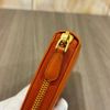 Prada橘色牛皮金logo拉鍊長夾 零錢皮夾-6
