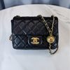 Chanel 金球方胖 黑金 晶片款 99新-0