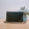TW4166 Chanel香奈兒 經典鏈條翻蓋包菱格羊皮黑色銀扣 Wallet On Chain Black-1