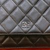 TW4166 Chanel香奈兒 經典鏈條翻蓋包菱格羊皮黑色銀扣 Wallet On Chain Black-9