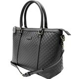 【GUCCI 古馳】全新品 經典雙G緹花全皮革壓紋淡金扣手提斜背兩用包