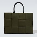 BOTTEGA VENETA ARCO TOTE LARGE 軍綠帆布中性大托特包