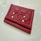 Chanel filigree vanity系列 卡片夾～紅色