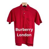 Burberry London Polo 衫 Nova 格紋 /尺寸：S(紅色）