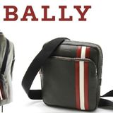 ☆☆全新品☆☆Bally條紋小牛皮肩斜背包「COSMY」棕褐色
