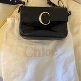 CHLOE 蔻依 黑色 牛皮 方型兩用包 Chloe C 系列 斜背有個性 手提有氣質