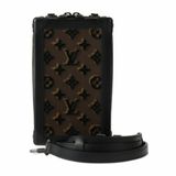 LOUIS VUITTON Vertical Soft Trunk Monogram Tuftage 單肩包 M45044 皮革 棕色 黑色 圓形 Pochette 包 R2412123007050