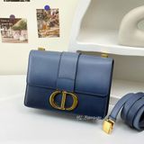 Dior 30 Montaigne藍色漸層牛皮金釦斜背包 M9203UMOS_M911