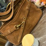 (9成新）miu miu麂皮肩背包 aventure Miumiu