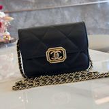 *SHIHNA名牌精品* CHANEL 小牛皮方鑽迷你口蓋包