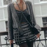 Chanel 經典編織兩口袋開襟衫