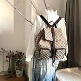 🍎優惠中🍎Gucci 經典GG老花後背包🎒 肩背包/雙肩包/旅行包/過夜包/水桶包/束口包 🎒側背/手提🎒正品🎒況不錯🎒男女皆適