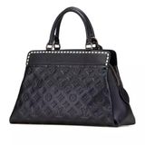 Louis Vuitton Monogram Empreinte Vosges MM 黑花壓紋LV M41491 VOSGES編織飾邊兩用包LV包包