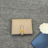 愛馬仕Hermes Bearn 短錢包/錢夾 Compact大象灰金扣 epsom皮