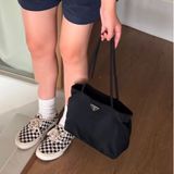Prada 經典黑色尼龍托特包 Nylon tote bag 單肩包 手提包