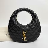 YSL聖羅蘭  icarino黑金手提包 羊皮材質 月牙形
