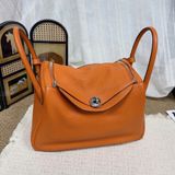 HERMES lindy30 愛馬仕橙 TC皮