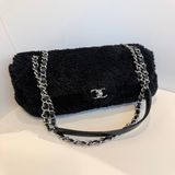 CHANEL✨毛巾布經典CF鏈條包翻蓋包單蓋包