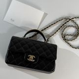 近全新Chanel mini CF20 handle 手提COCO黑金