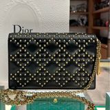 迪奧 /Dior 鉚釘騰格紋鏈條斜挎包