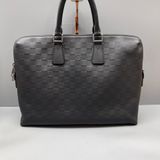 LV 路易威登黑棋盤格公文包 無肩帶