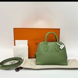 HERMES 牛油果金扣Bolide mini單肩斜挎保齡球包 Z刻