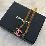 CHANEL 金粉雙色雙C項鍊
