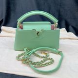 Louis Vuitton路易威登 Capucines mini抹茶綠鏈條包