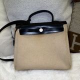 Hermes/ Herbag 31/ 米黑編織