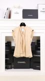 Chanel 04年香槟色珍珠扣背心上衣