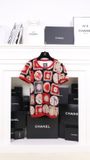 Chanel 09年春夏运动系列毛巾材质红色cc圆领短袖