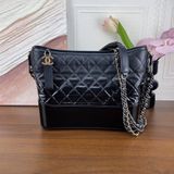 Chanel 香奈兒 黑金流浪大號 漸變拼漆皮底座 25開
