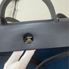 Hermes愛馬仕herbag31深邃藍銀釦 D刻-59