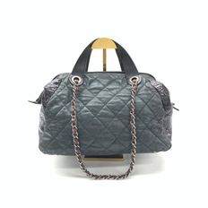Chanel 黑 保齡球 tote 14開 肩背包-1