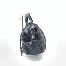 Chanel 黑 保齡球 tote 14開 肩背包-3