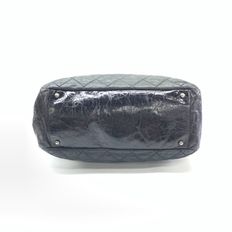 Chanel 黑 保齡球 tote 14開 肩背包-4