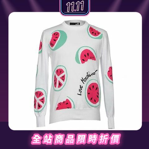 Moschino Watermelon Print Crewneck Sweater for Men in White 8U400 1088 A00 L 2024 11 PopChill