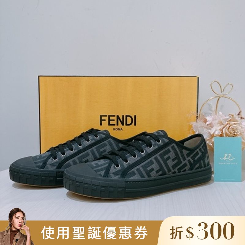 FENDI Fiend Roma Amor black red leather air sole slides sandals UK9 EU43 2024 12 PopChill