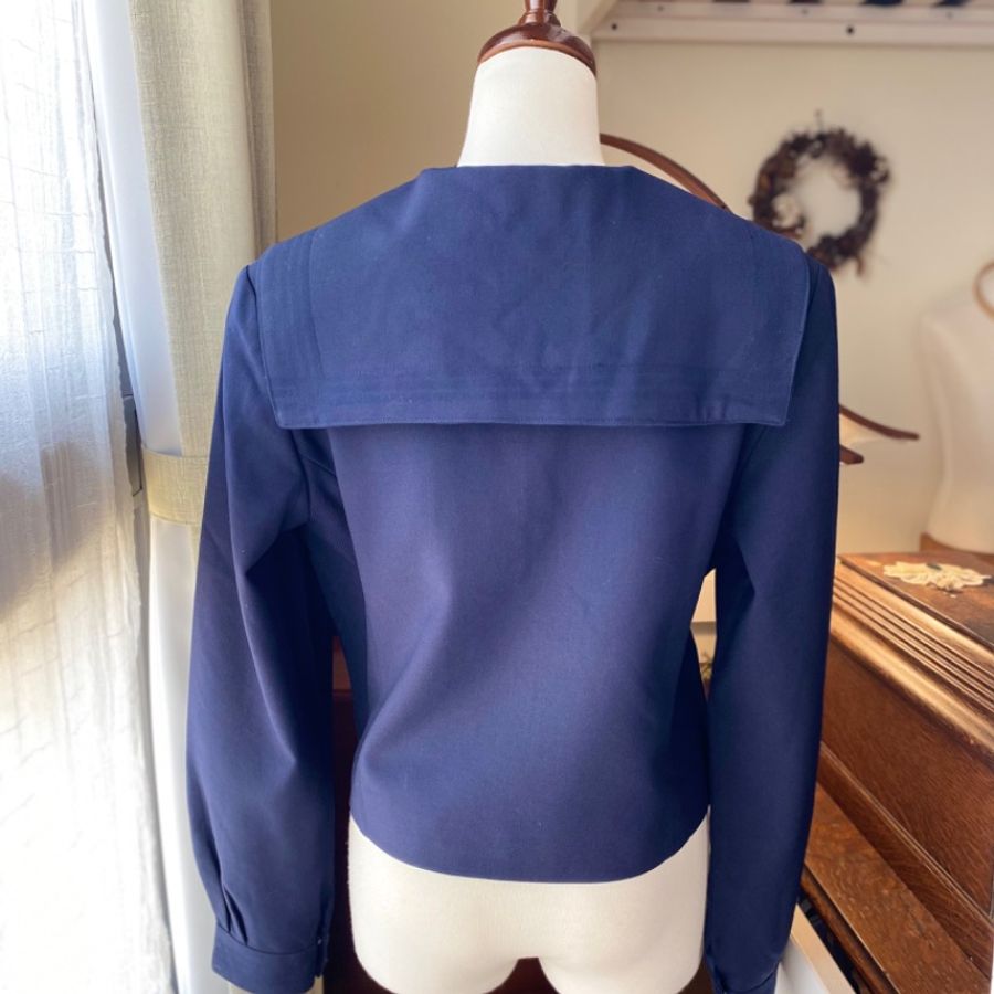 藏私·Collection_日本品牌冬季學生無襟線水手服古著上衣-2
