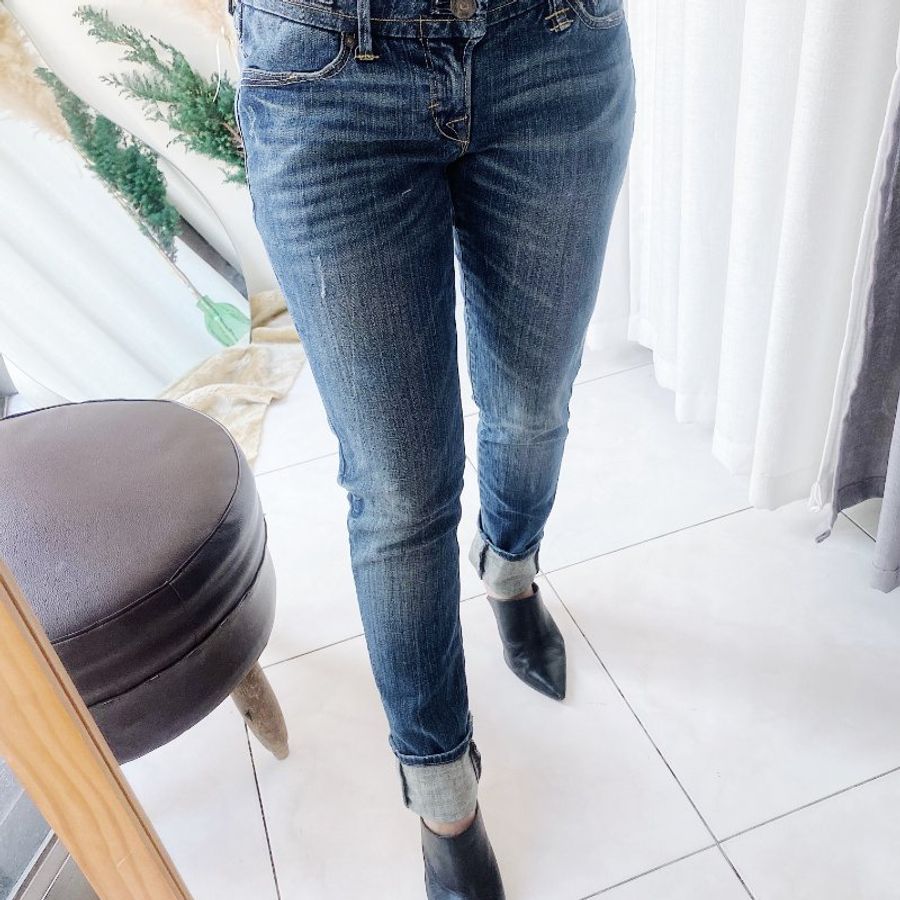 levis / W28 女丹寧棉質牛仔長褲 古著鉛筆褲窄管褲vintage pants-2