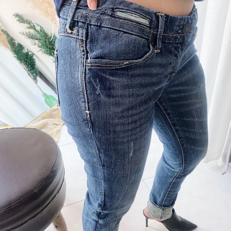 levis / W28 女丹寧棉質牛仔長褲 古著鉛筆褲窄管褲vintage pants-4